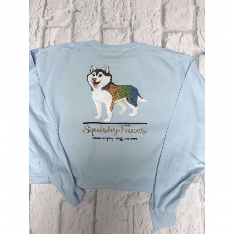 Snow Dog Husky Long Sleeve Tee