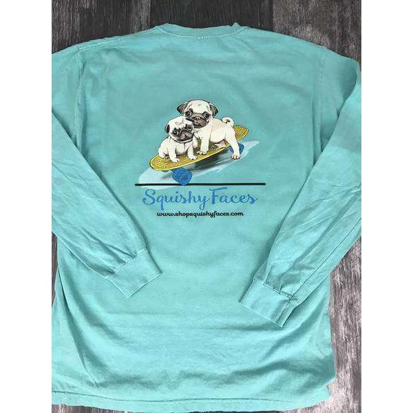 Skater Pug Long Sleeve Shirt