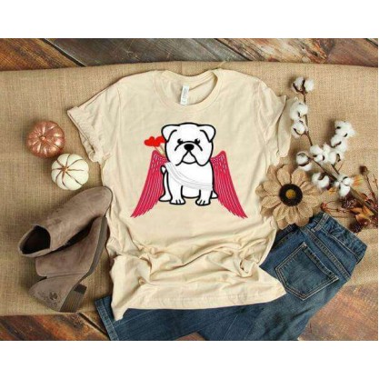 Here Comes Cupid English Bulldog Lover Tee Shirt