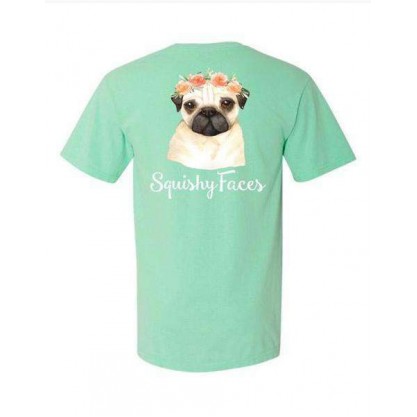 Flower Power Pug Lover Tee Shirt