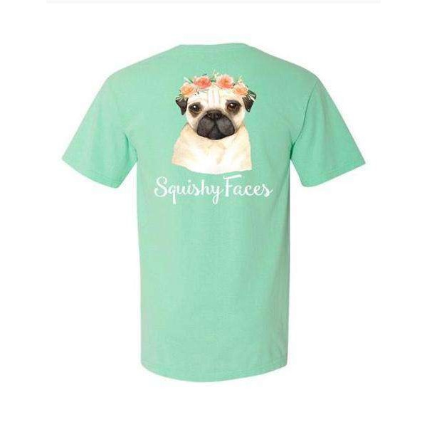 Flower Power Pug Lover Tee Shirt