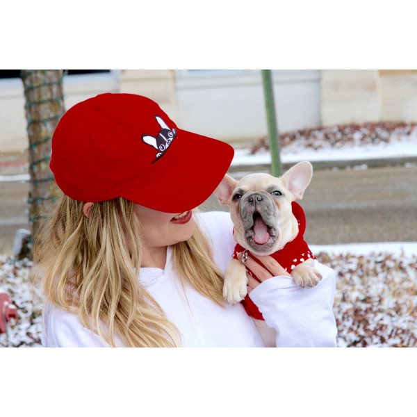 Red Classic French Bulldog Hat