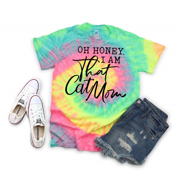 Tee of the Week - Mystery Tie Dye $8.95 That Dog Mom or Cat