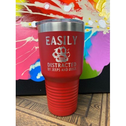 Perfect Tumbler For Anyone Easily Distracted By Jeeps And Dogs