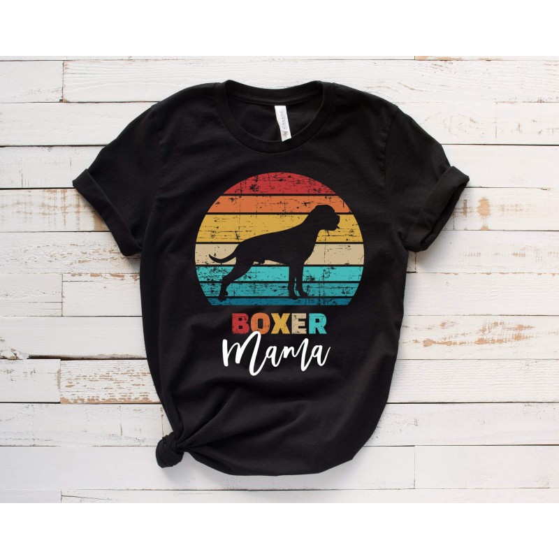 Boxer Mama Vintage Rainbow Tee