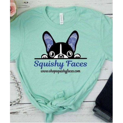 Blue Mandala French Bulldog Lover Tee Shirt