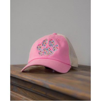 Floral Paw Print Hat