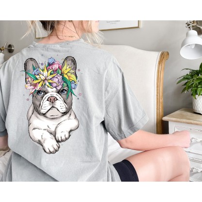 Flower Frenchie Tee