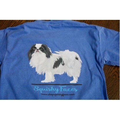 Japanese Chin Neon Blue Tee Shirt