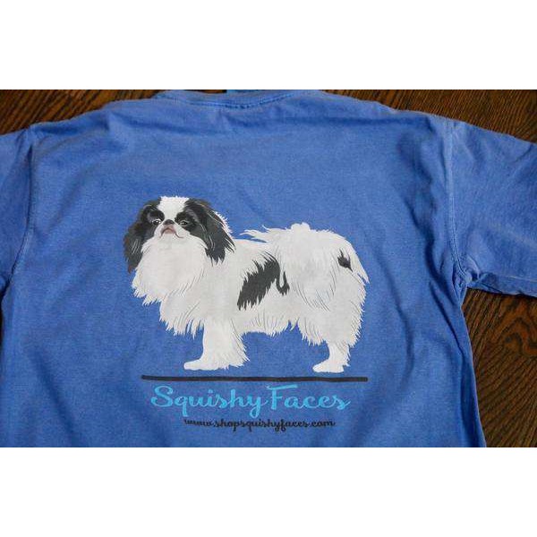 Japanese Chin Neon Blue Tee Shirt