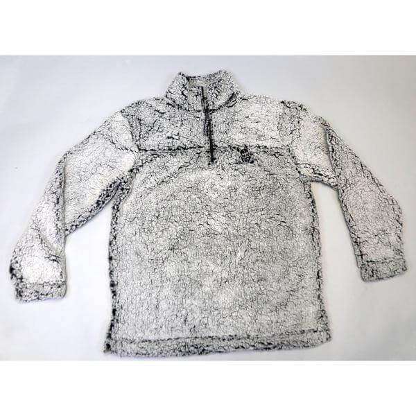 Embroidered Sherpa Pullover 1/4 Zip